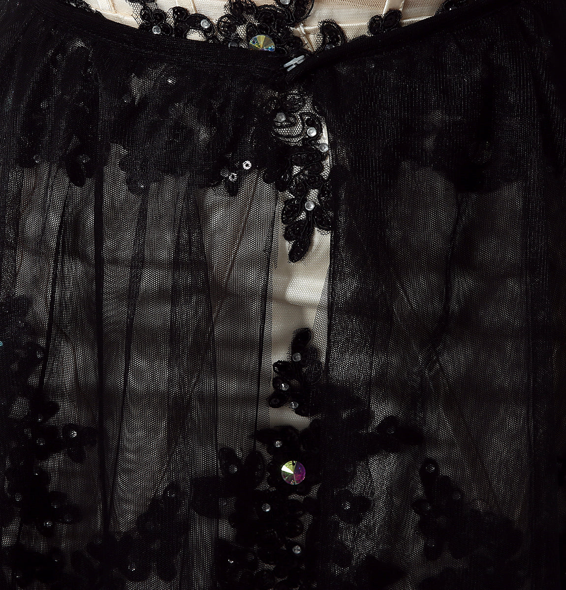 7‑Day Dispatch Two‑Way Wear Strapless Black Lace Detachable Tulle Overlay Evening Dress