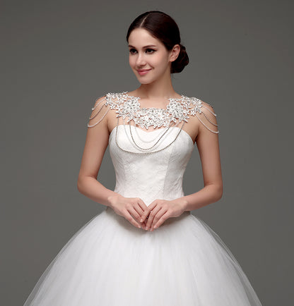 7‑Day Dispatch Strapless Sweetheart Lace Ball Gown Tulle Wedding Dress